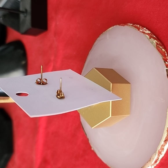 Gold & Turquoise Earrings - Picture 4 of 5